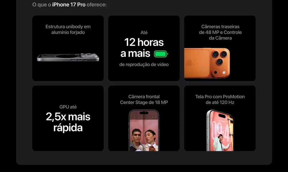 Detalhe do iPhone 17 Pro Max 6